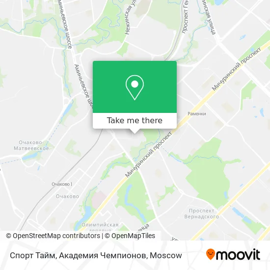 Спорт Тайм, Академия Чемпионов map