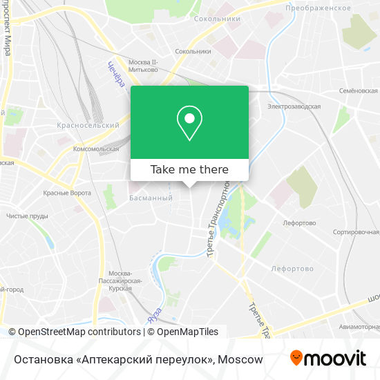 Остановка «Аптекарский переулок» map