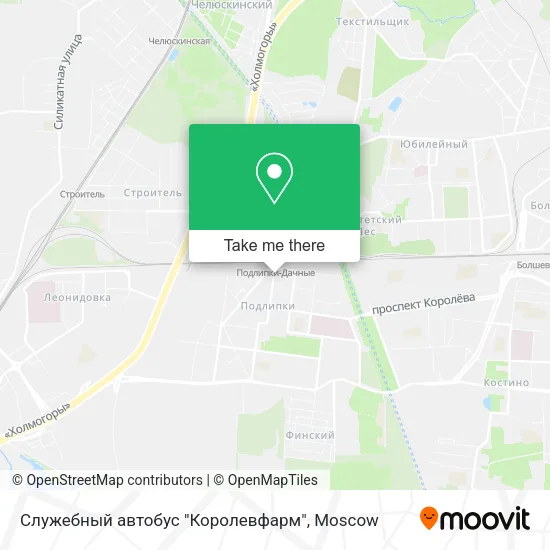Служебный автобус "Королевфарм" map