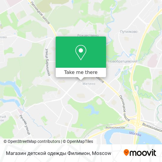 Магазин детской одежды Филимон map