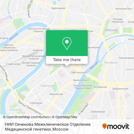 НИИ Сеченова Межклиническое Отделение Медицинской генетики map