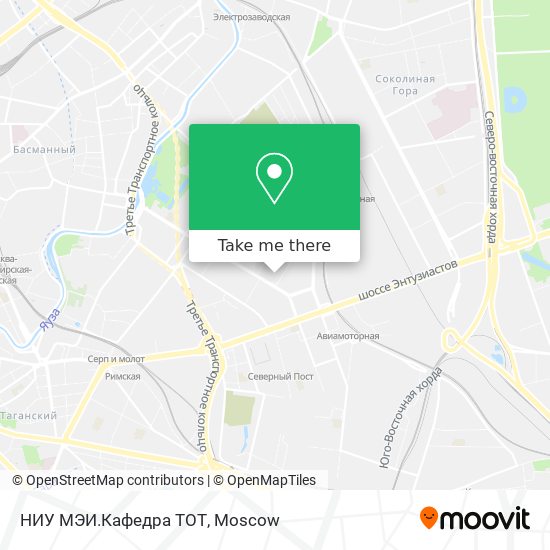 НИУ МЭИ.Кафедра ТОТ map