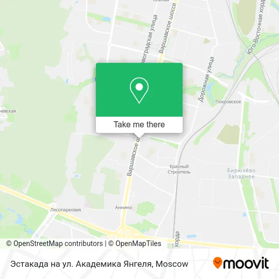 Эстакада на ул. Академика Янгеля map