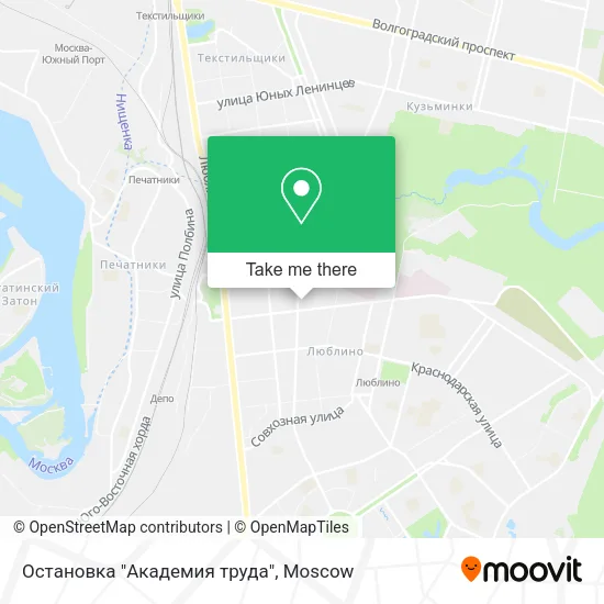 Остановка "Академия труда" map