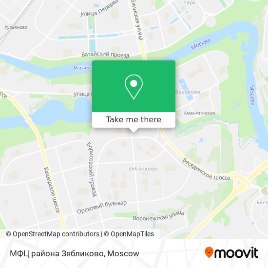 МФЦ района Зябликово map