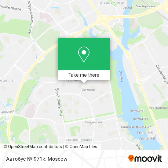 Автобус № 971к map
