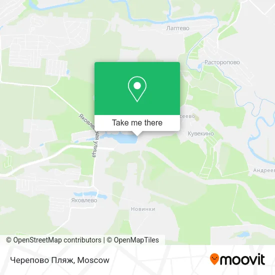 Черепово Пляж map