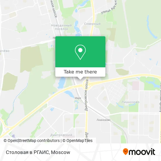 Столовая в РГАИС map