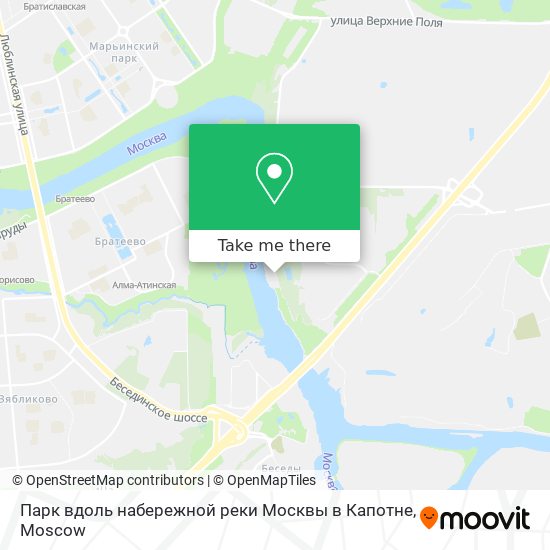Парк вдоль набережной реки Москвы в Капотне map