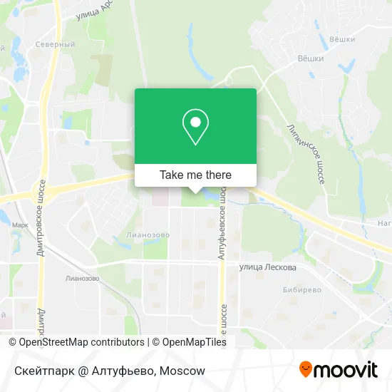 Скейтпарк @ Алтуфьево map