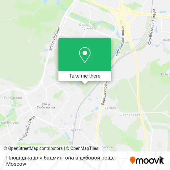 Площадка для бадминтона в дубовой роще map