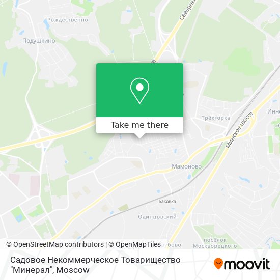 Садовое Некоммерческое Товарищество "Минерал" map
