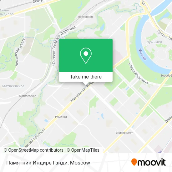 Памятник Индире Ганди map