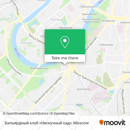 Бильярдный клуб «Нескучный сад» map