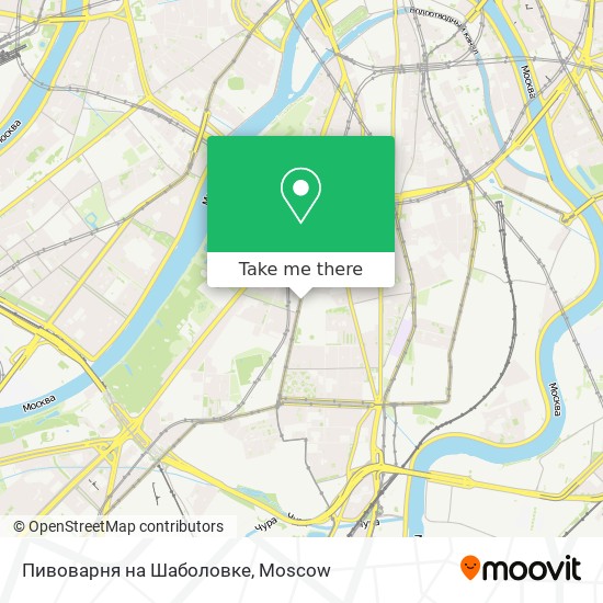 Пивоварня на Шаболовке map