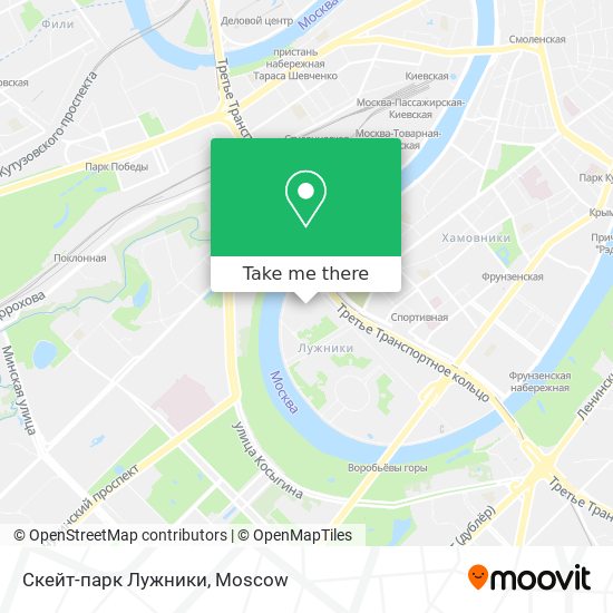 Скейт-парк Лужники map