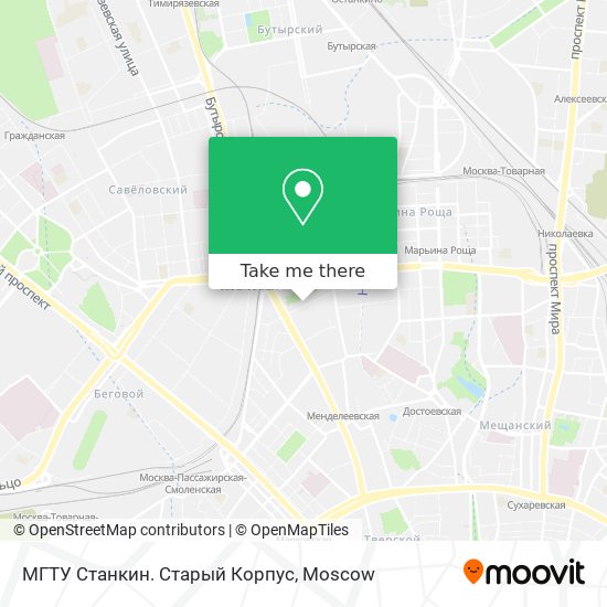 МГТУ Станкин. Старый Корпус map