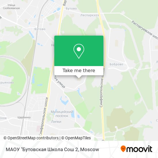 МАОУ "Бутовская Школа Сош 2 map