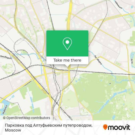 Парковка под Алтуфьевским путепроводом map