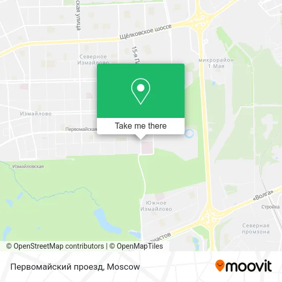 Первомайский проезд map