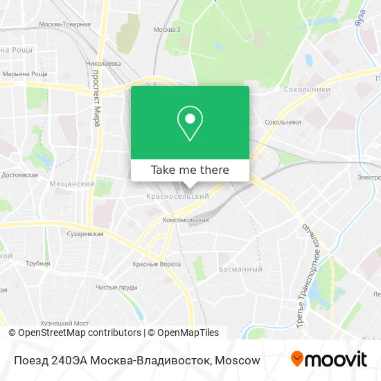 Поезд 240ЭА Москва-Владивосток map