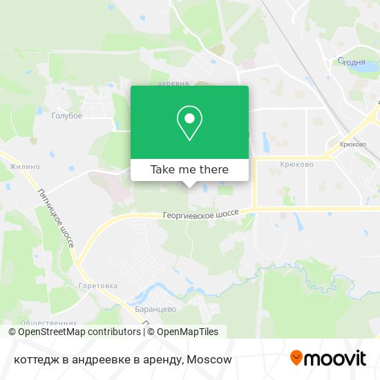 коттедж в андреевке в аренду map