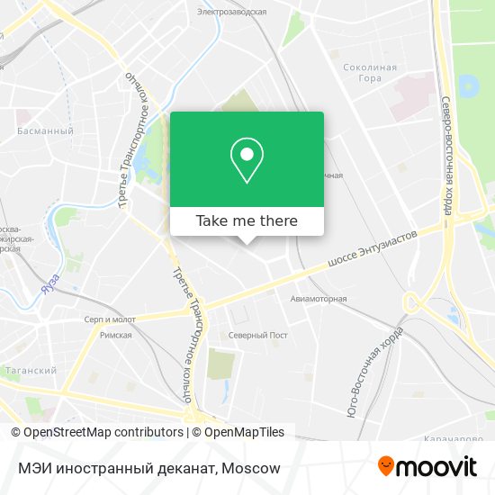 МЭИ иностранный деканат map