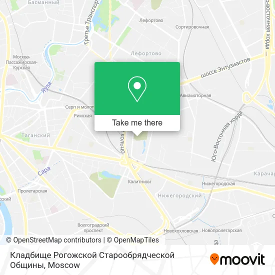 Кладбище Рогожской Старообрядческой Общины map