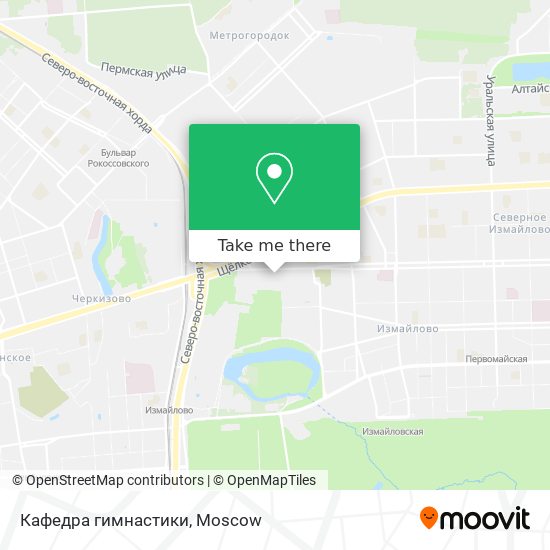 Кафедра гимнастики map