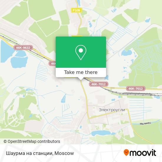 Шаурма на станции map