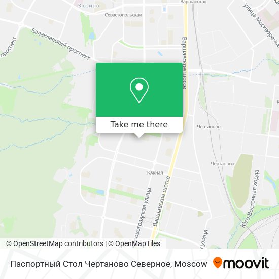 Паспортный Стол Чертаново Северное map