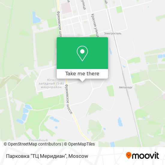 Парковка "ТЦ Меридиан" map