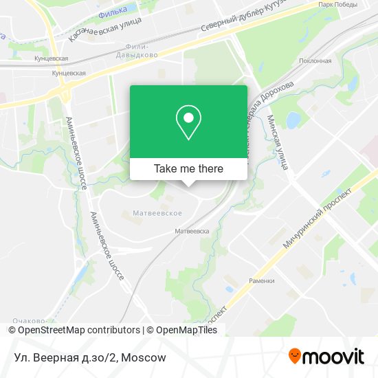 Ул. Веерная д.зо/2 map