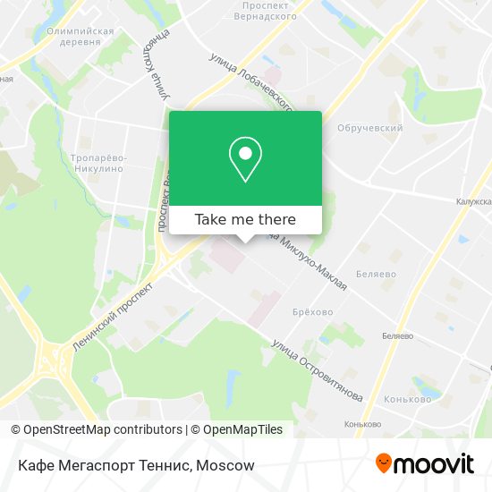 Кафе Мегаспорт Теннис map