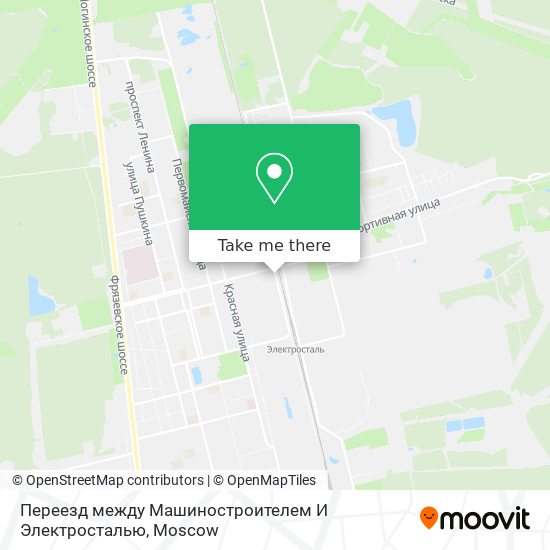 Переезд между Машиностроителем И Электросталью map