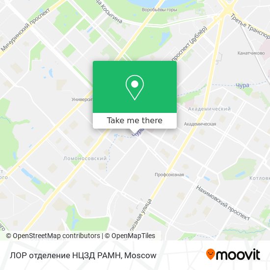 ЛОР отделение НЦЗД РАМН map