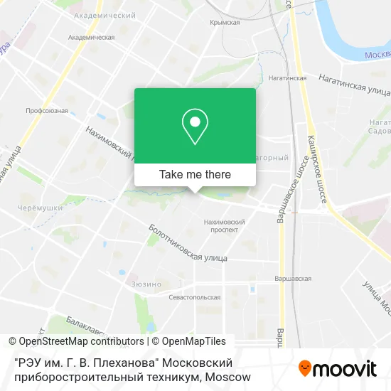 "РЭУ им. Г. В. Плеханова" Московский приборостроительный техникум map