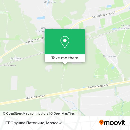 СТ Опушка Петелино map