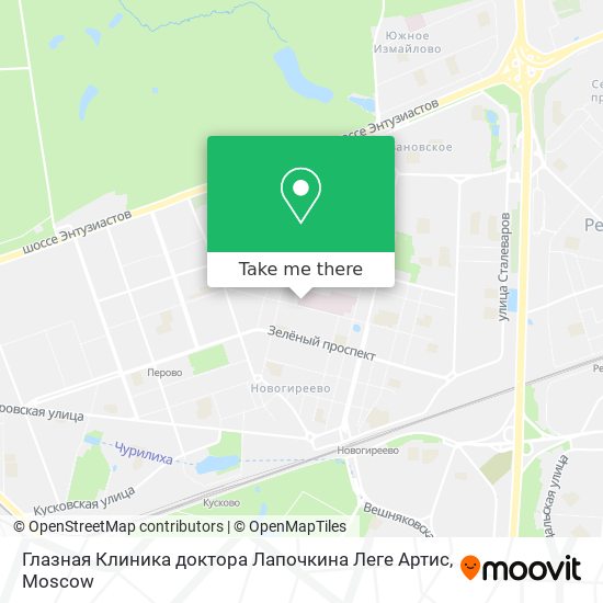 Глазная Клиника доктора Лапочкина Леге Артис map