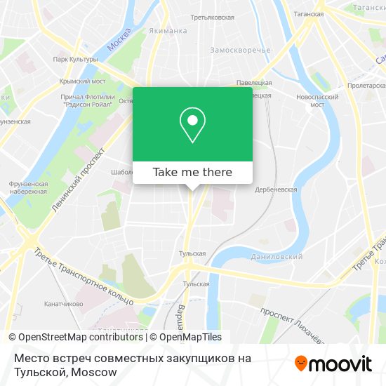 Место встреч совместных закупщиков на Тульской map