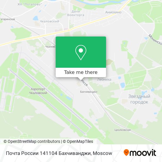 Почта России 141104 Бахчиванджи map