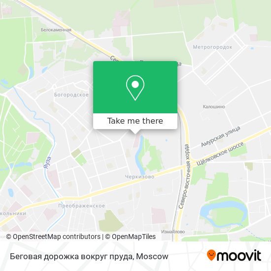 Беговая дорожка вокруг пруда map