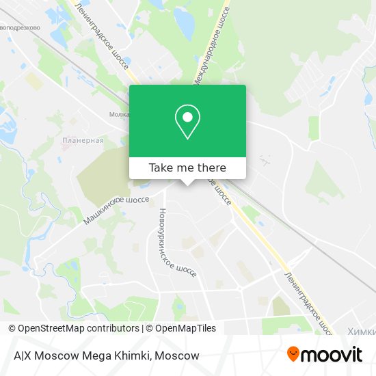 A|X Moscow Mega Khimki map