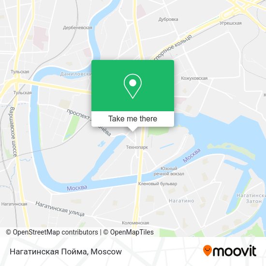 Нагатинская Пойма map