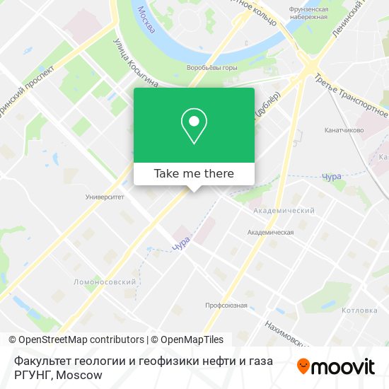 Факультет геологии и геофизики нефти и газа РГУНГ map