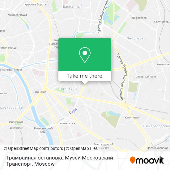 Трамвайная остановка Музей Московский Транспорт map