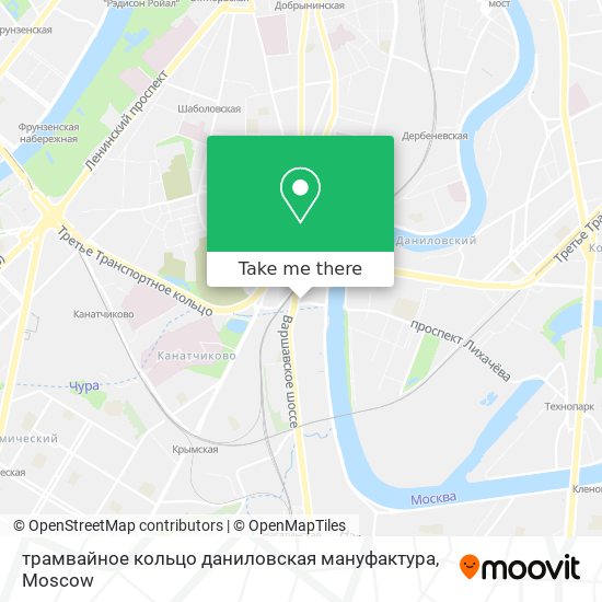 трамвайное кольцо даниловская мануфактура map