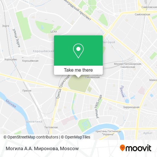 Могила А.А. Миронова map