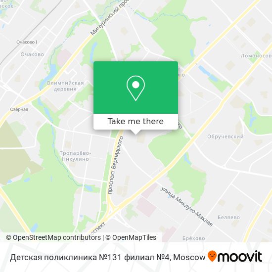 Детская поликлиника №131 филиал №4 map