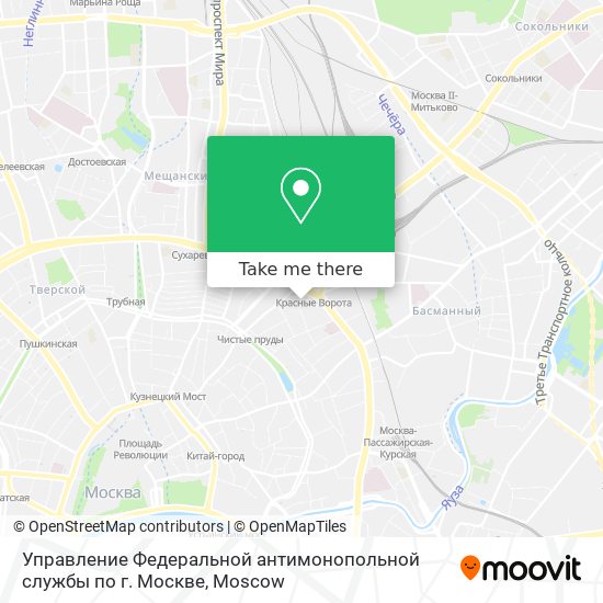 Управление Федеральной антимонопольной службы по г. Москве map